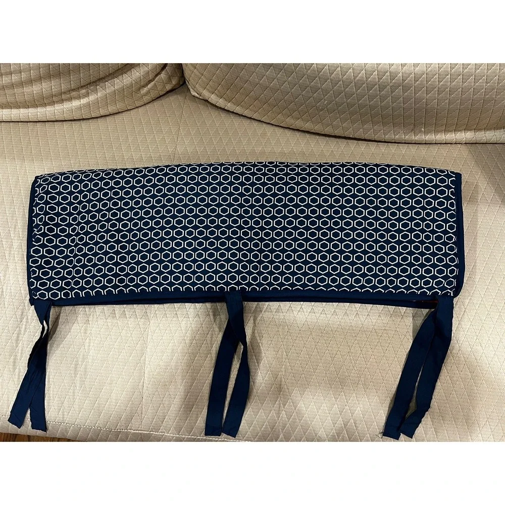 Sweet Jojo Reversible 3 Pc  Arrow Collection Orange Navy Crib Rail Guard Covers